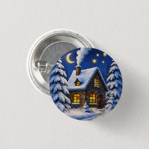 Beautiful Christmas themed 3 Cm Round Badge