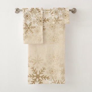 Beautiful Christmas towel with snowflakes