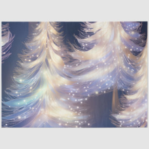 Beautiful Christmas Trees Light Sparkle Christmas Tissue Paper