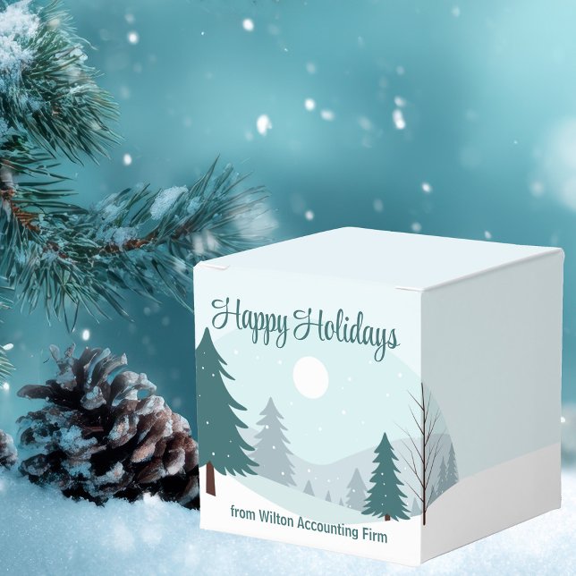 Beautiful Christmas Trees Mini Holiday Party Favour Box (Creator Uploaded)