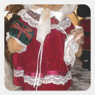 Beautiful Christmas with Love Have a Nice Day and  Square Sticker