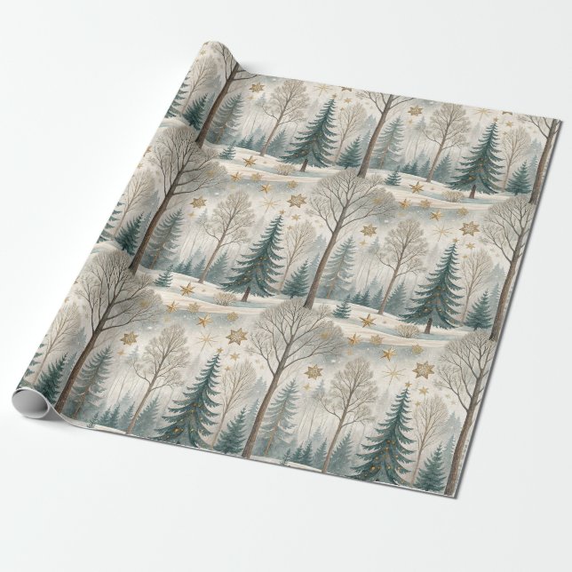 Beautiful Christmas Wrapping Paper (Unrolled)
