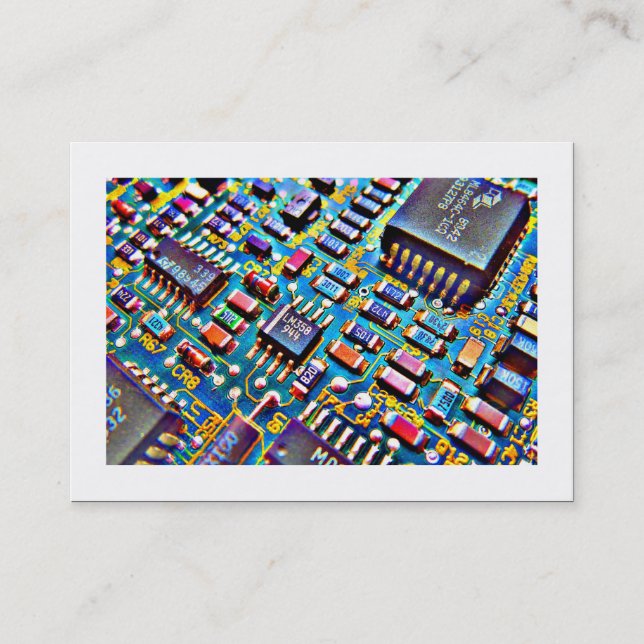 Beautiful Circuitry (bordered) Business Card (Front)