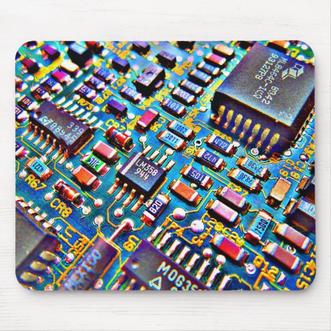 Beautiful Circuitry Mouse Pad (Front)