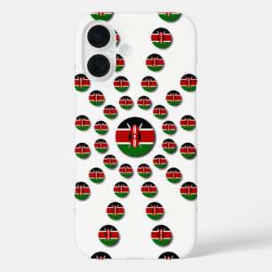 Beautiful Circular Kenyan Flag: A Radial Design iPhone 16 Case