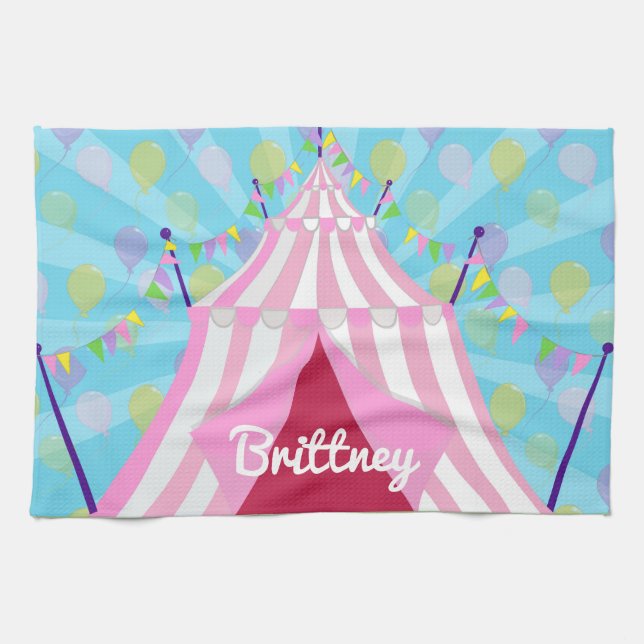 Beautiful Circus Tent Tea Towel (Horizontal)