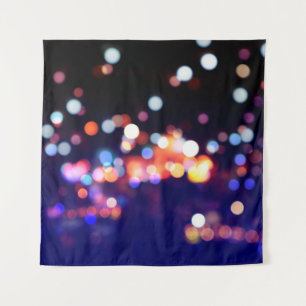 Beautiful city night bokeh light, abstract blur de tapestry
