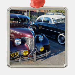 Beautiful Classic Cars at the Car Show Metal Tree Decoration