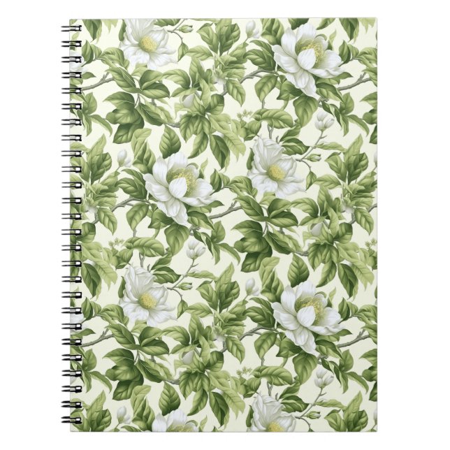 Beautiful classic floral pattern notebook (Front)