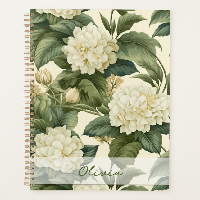 Beautiful classic floral pattern planner (Front)