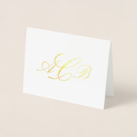Beautiful Classic Monogram Initials Notecard