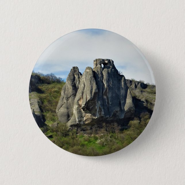 Beautiful Cliffs Photo Round Badge (Front)