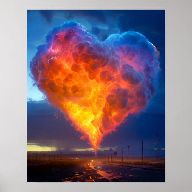 Beautiful Cloud Heart Poster (Front)