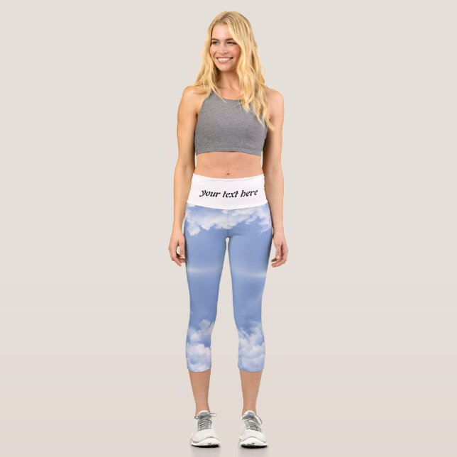 beautiful clouds capri leggings (Front)
