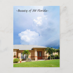 Beautiful clouds house SW Florida Postcard
