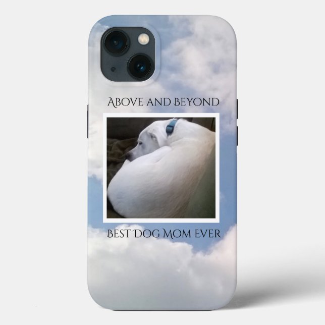 Beautiful Cloudy Sky Best Dog Mum Cute Calm Blue Case-Mate iPhone Case (Back)