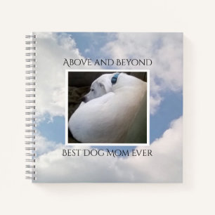 Beautiful Cloudy Sky Best Dog Mum Cute Calm Blue Notebook