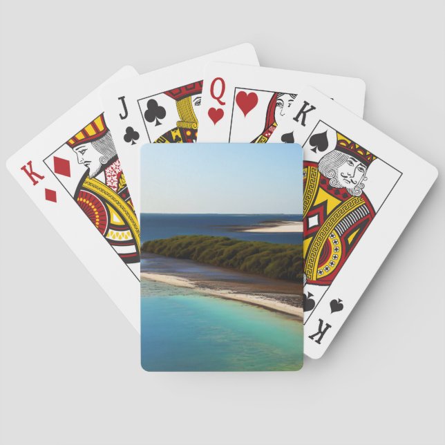 Beautiful coastal front image playing cards (Back)