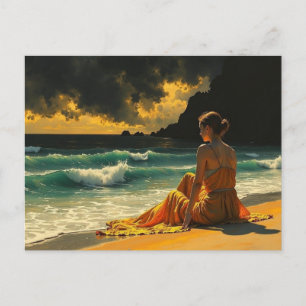 Beautiful Coastal Night   Keeping in Touch Postcard