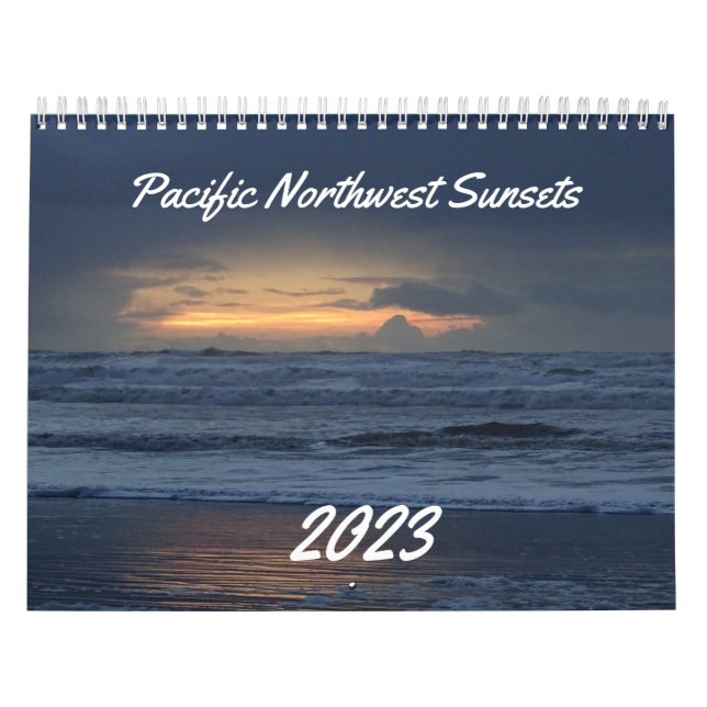 Beautiful Coastal Washington Ocean Sunset Photo Ca Calendar (Cover)