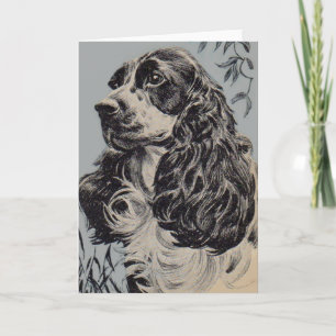 beautiful cocker spaniel card