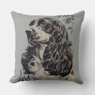 beautiful cocker spaniel cushion
