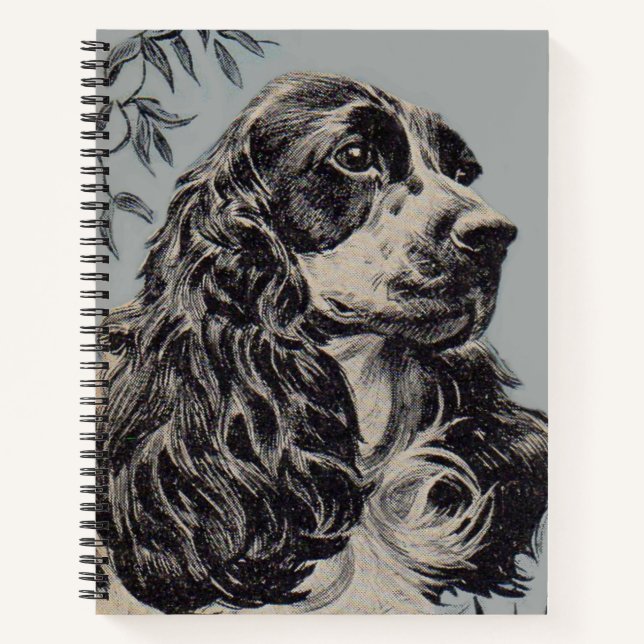 beautiful cocker spaniel notebook (Front)
