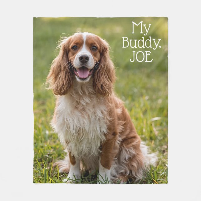 Beautiful Cocker Spaniel Personalised Fleece Blanket (Front)