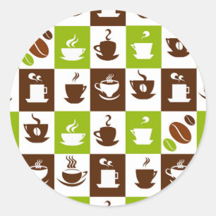 Beautiful Coffee Espresso Design Classic Round Sticker