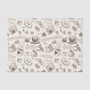 Beautiful Coffee Espresso Design Tissue Paper
