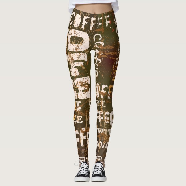 Beautiful Coffee Espresso Leggings (Front)