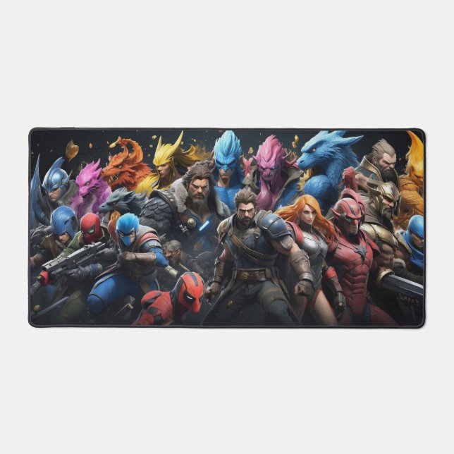 Beautiful collection of game characters #7 desk mat (Front)