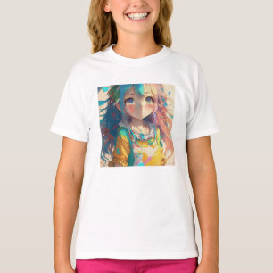 Beautiful Colorful Anime Girl T-Shirt