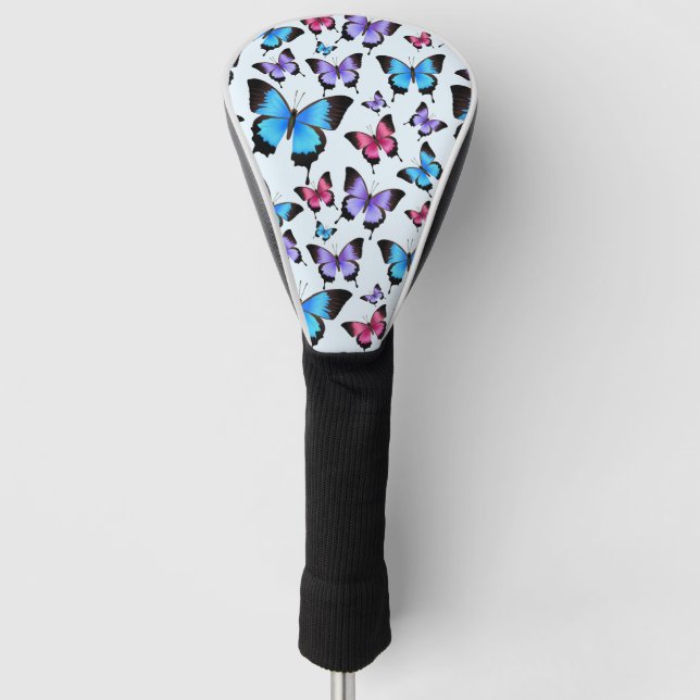 Beautiful Colorful Butterflies Golf Head Cover (Front)