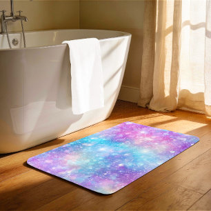 Beautiful Colorful Glittery Background Bath Mat