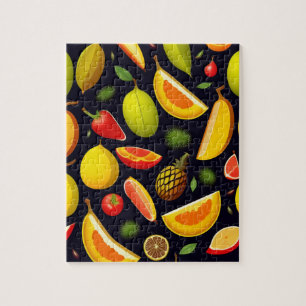 Beautiful Colorful Pattern Fruits Jigsaw Puzzle