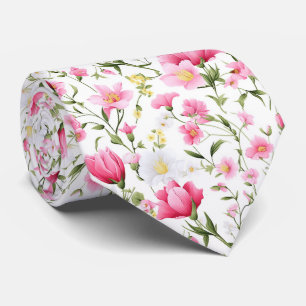 Beautiful Colorful Summer Floral  Tie