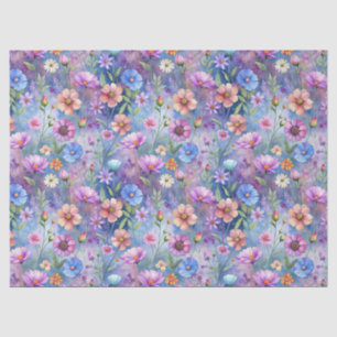 Beautiful Colorful Wildflowers Pattern Decoupage Tissue Paper