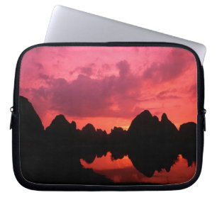 Beautiful colour at sunset of limestone mountains laptop sleeve