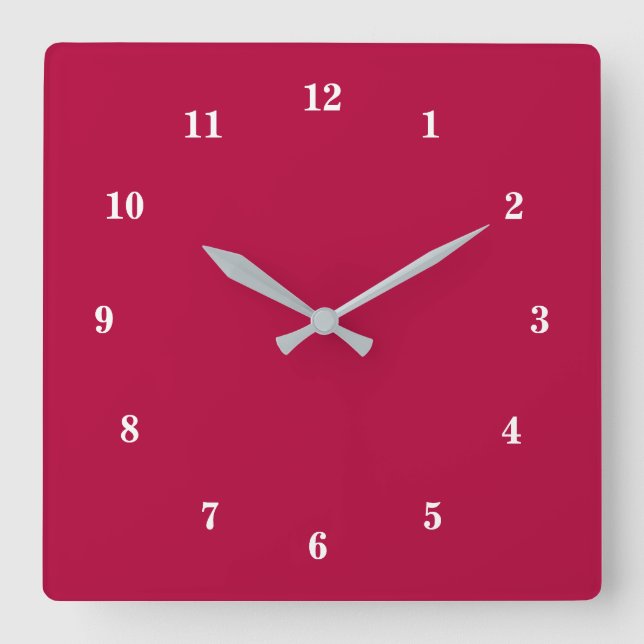 Beautiful Colour - Customisable Square Wall Clock (Front)