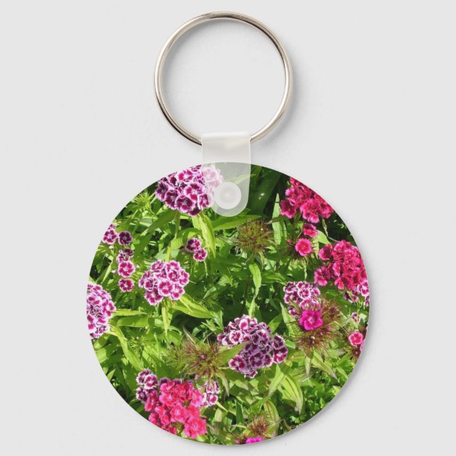 beautiful colour flowers key ring (Front)