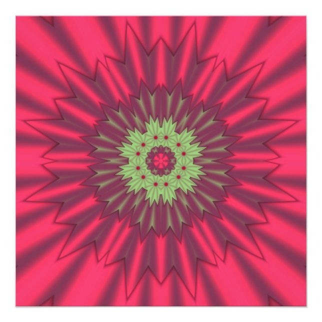 Beautiful colour  kaleidoscope photo print (Front)