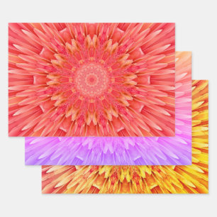 Beautiful colour  kaleidoscope wrapping paper sheet