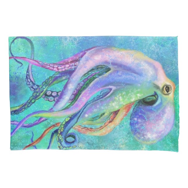 Beautiful Colour Octopus Pillow Case (Front)