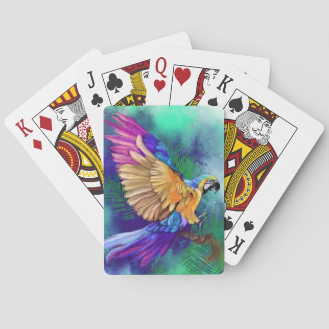 Beautiful Colour Parrot Playing Cards (Back)