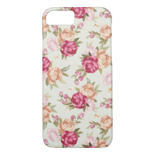 Beautiful colour peony pattern on green Case-Mate iPhone case