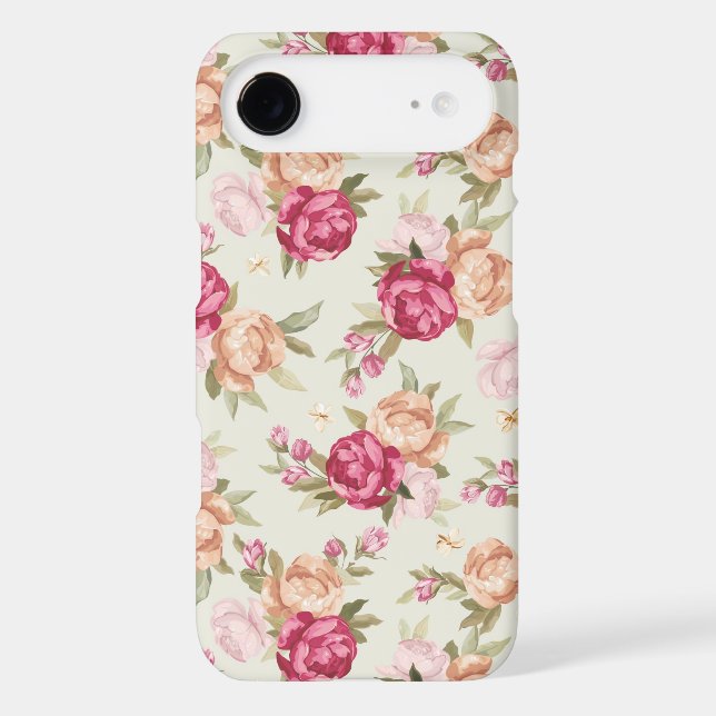 Beautiful colour peony pattern on green Case-Mate samsung galaxy case (Back)