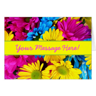 Beautiful Coloured Flowers Floral Message