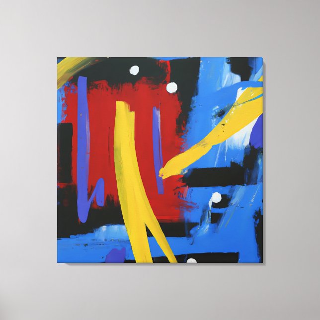 Beautiful colourful Abstract AI art canvas Print (Front)