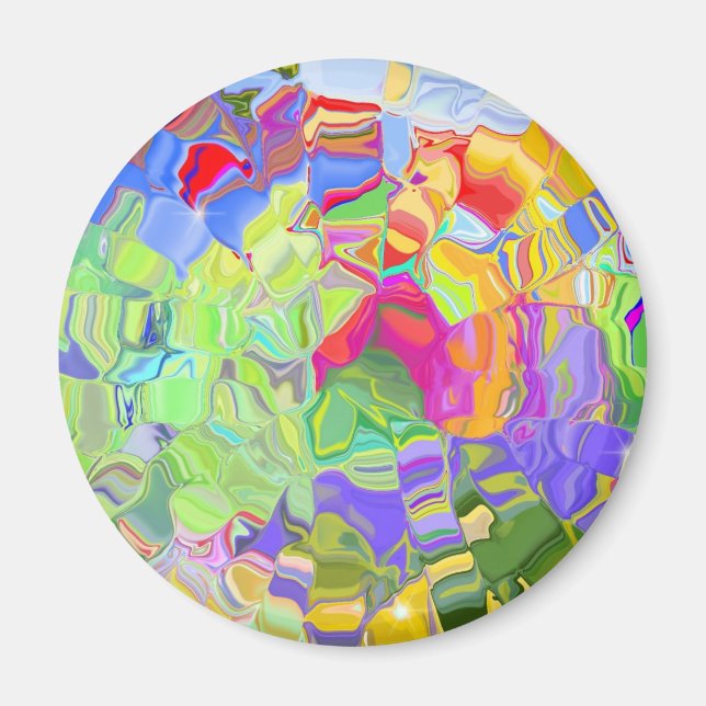 Beautiful Colourful Abstract Art Ice Cubes Gifts Magnet (Front)